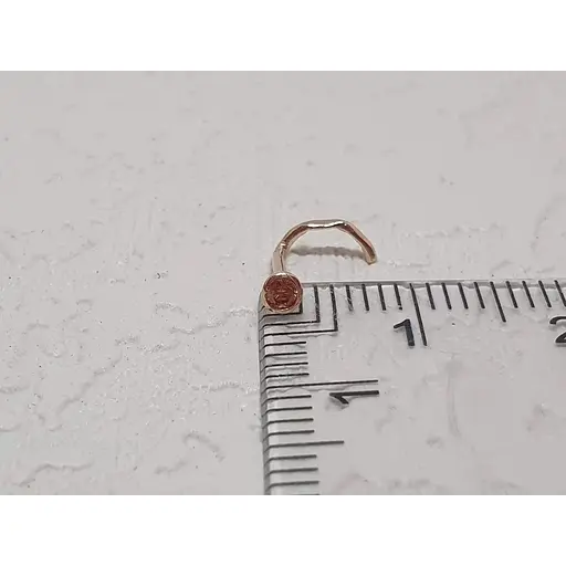 Золота сережка-пірсинг Dear в ніс Dear с фіанітом. 1023.3 Жовтий - фото 3