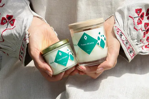 Свічка Рута і м'ята Мініатюри 130 мл Соєвий віск - фото 4