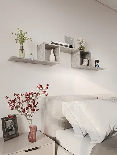 Полка-конструктор MebelStar 153,2x20x44,8 см Бетон (MBS-1798) - фото 4