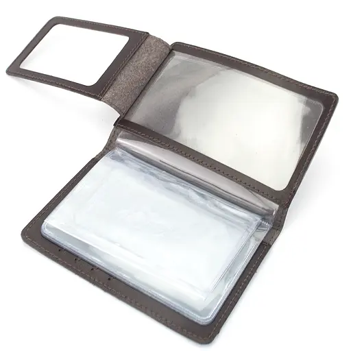 Обложка на права мужская кожаная HC-25 коричневая (на права старого образца) - фото 6