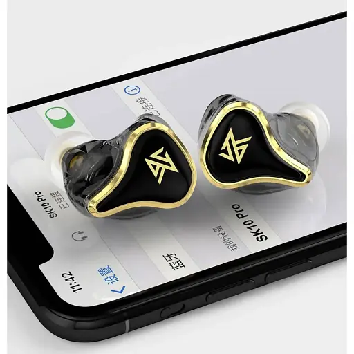 Бездротові навушники Bluetooth KZ SK10 Pro з гібридними випромінювачами чорні - фото 6