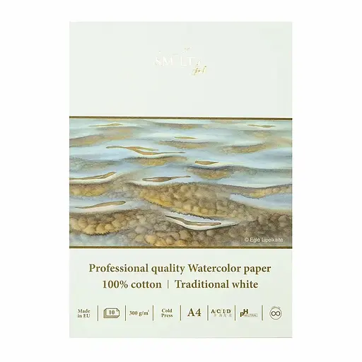 Склейка для акварели PRO CREATE А4 300г/м2 10л белая бумага SM-LT Art