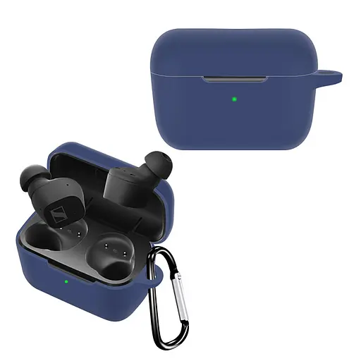Чохол-накладка DK Silicone Candy Friendly карабін для Sennheiser CX Plus SE True Wireless (017221) (dark - фото 3