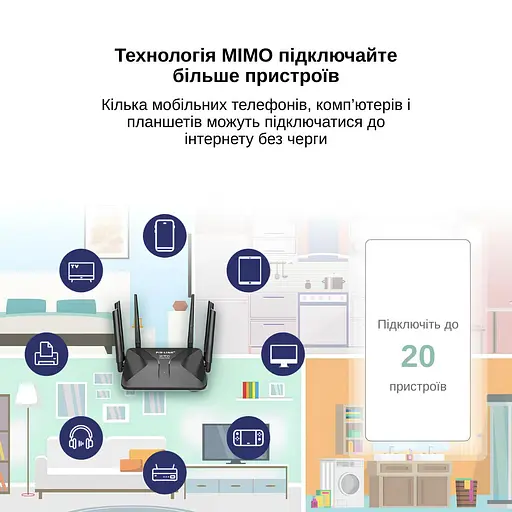 Маршрутизатор Pix-Link X300S6 300Мбит/с 2.4ГГц Черный (ENSWSW020603B 4258) - фото 3