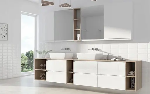 Шафка підвісна відкритий під стільницю Cersanit Moduo 40 см дуб - фото 3