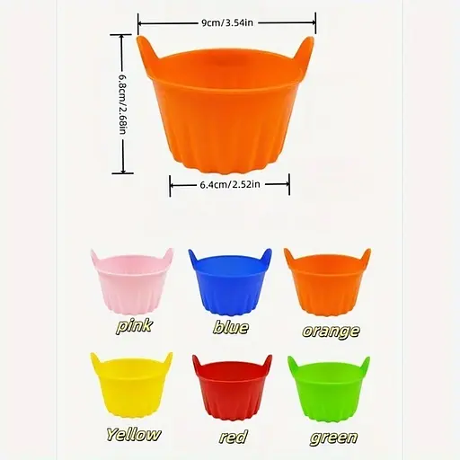 Набор из 10 силиконовых порционных формочек для выпечки кексов и десертов, Kitchen Master Синий 87346 - фото 4