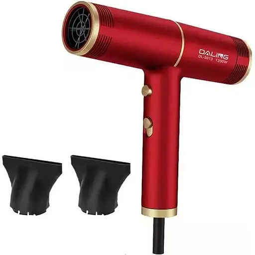 Фен стайлер для волосся Daling DL-3013 Концентратор 2 швидкості 2 режими температури Червоний 1200 Вт - фото 1