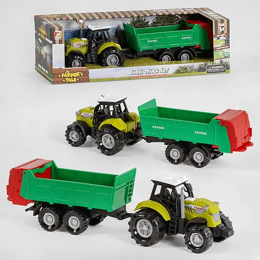 Трактор прицеп, свет, звук