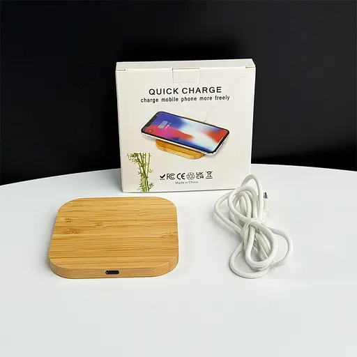 Бездротовий зарядний пристрій NN Q-8 15W wooden - фото 2