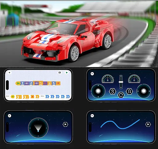 Конструктор машина на радиоуправлении CADA 488 RaceCar  гонка 306 деталей  - фото 7