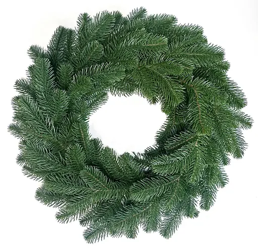 Венок хвойный рождественский Hvoya Lux литой зеленый 40 см - фото 2