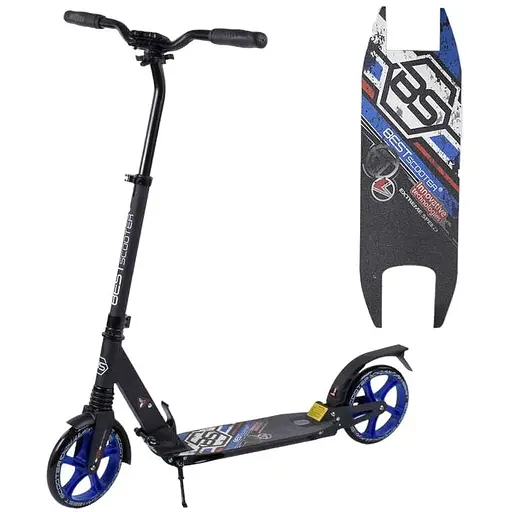 Самокат Best Scooter 84х14х33 см Чорно-синій 000231521