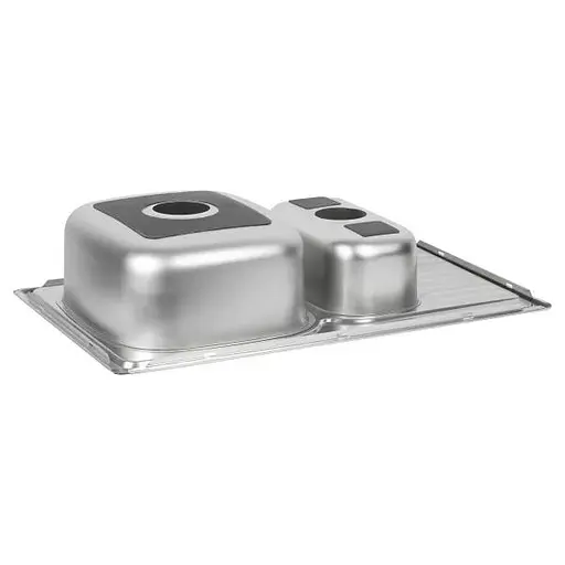 Кухонная мойка 780x500x180 мм + сифон Wezer 7850(08) Decor, Decor - фото 4