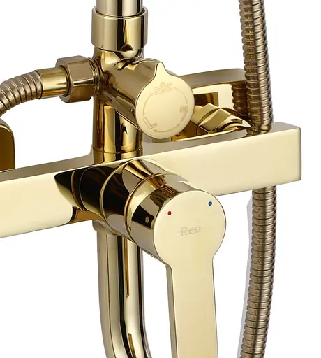 Душова система Rea Argus gold з виливом REA-P7840, Золотий - фото 5