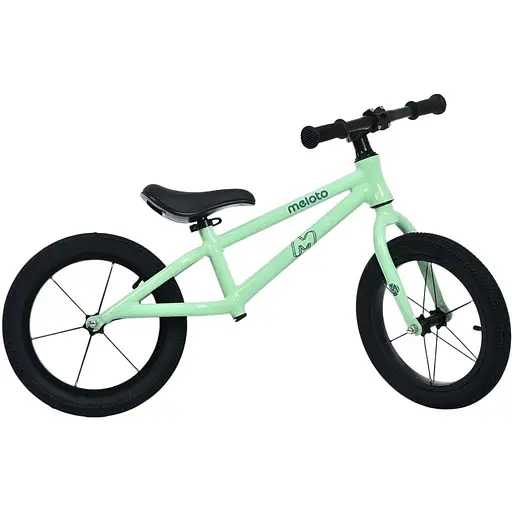 Беговел Meloto MBB 1045-14-2 колеса 14" алюминиевый сплав два надувных резиновых колеса до 30 кг зеленый