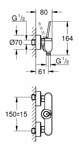 Смеситель для душа Grohe EuroDisc Joy 23430LS0 Белый - фото 2