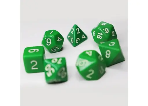 Набір кубиків Opaque 7 Dice Set - Green , 7 шт. (g7dopaq02) - фото 4