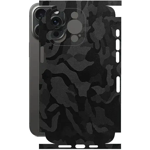 Захисна плівка StatusSKIN для Apple iPhone 15 Pro Max Корпус Вініл Камуфляж чорний - фото 1
