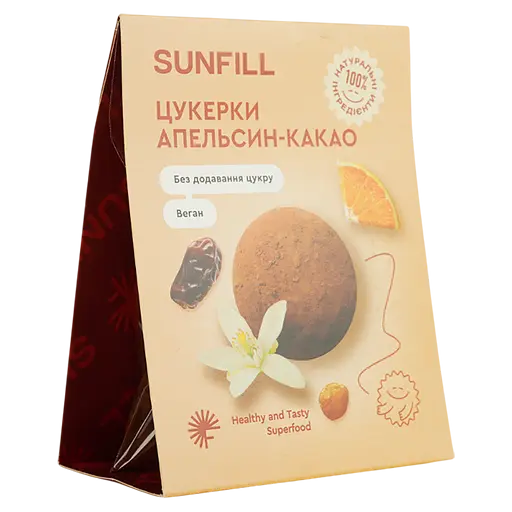Цукерки Sunfill Апельсин-какао 73 г                                                                               - фото 2