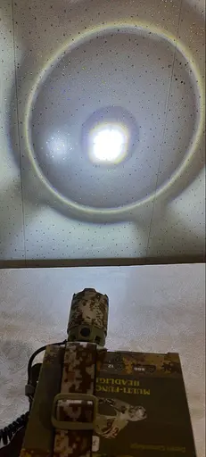 Потужний яскравий налобний ліхтар на двох акумуляторах із пиксельним принтом PL-151-LED - фото 7