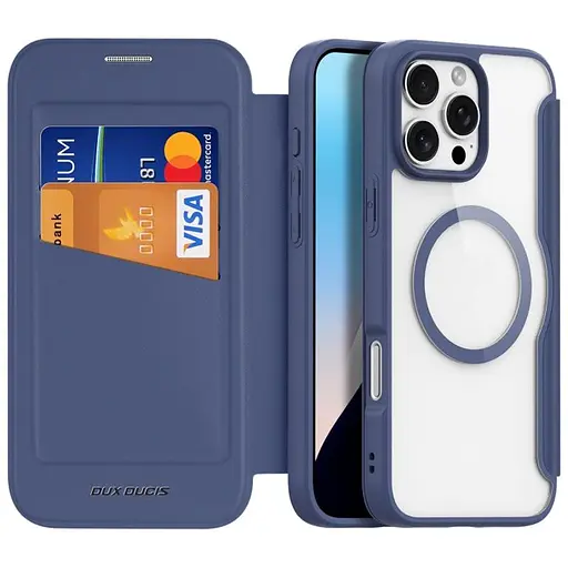 Чехол-книжка Dux Ducis Skin X Pro with MagSafe для Apple iPhone 16 Pro Max 6.9 Blue