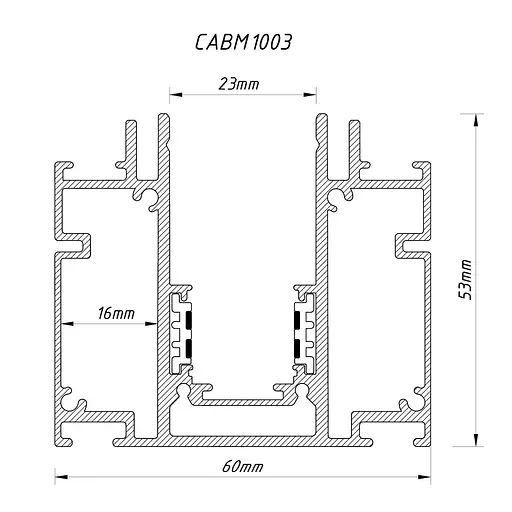 Шинопровод Ardero CABM1003 черный встраиваемый 3м - фото 2