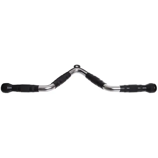 Ручка для тяги York Fitness V-подібна багатофункціональна з гумовими рукоятками, хром - фото 5