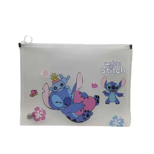 Папка для зошитів на змійці, А4+, Стіч, 33x24.5 см, 20 мкм, 2 шт. в упаковці, 6152 (В асортименті)