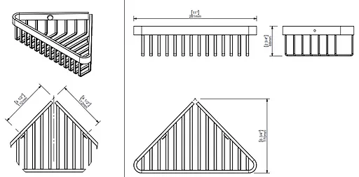 Полка для душевой кабины Sonia Contract-hospitality 177219, Хром - фото 3