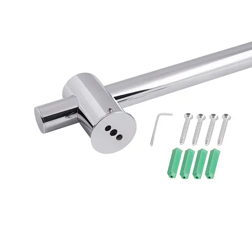 Душова стійка з тримачем універсальна Qtap Lepit 665 мм округла QTLEP82103OC Chrome Хром - фото 4