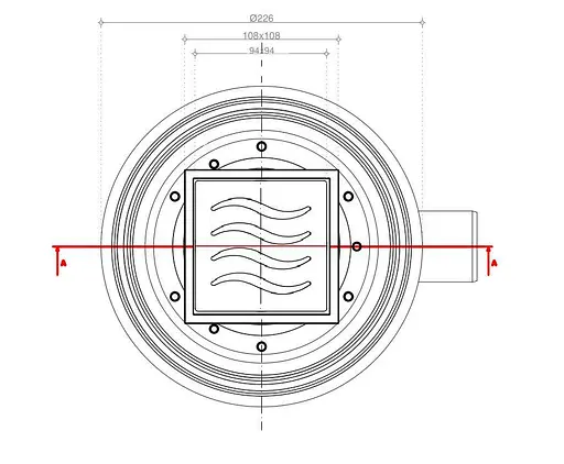 Трап для душа Pestan Confluo Dry-1 горизонтальный с фланцем 10х10 см 30412 - фото 7