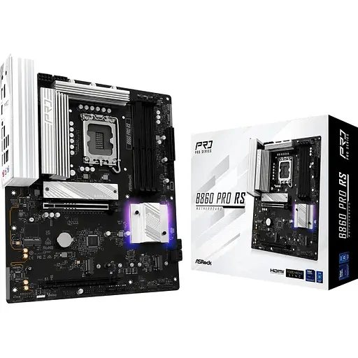 Материнская плата AsRock B860 Pro RS (1851/B860, 4xDDR5, 2xPCIex16, HDMI/DP, 4xSATA, 3xM.2, 2.5Glan, 7.1ch, ATX) - фото 5