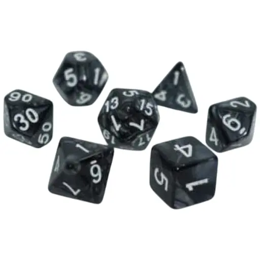 Набор кубиков Pearl 7 Dice Set - Black , 7 шт. (g7dpearl02)