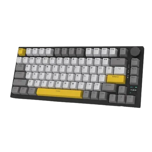 Клавиатура Ajazz AK820 Pro RGB Black Grey Yellow - фото 1