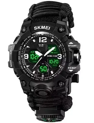 Армейские часы Skmei 1155B Hamlet Paracord Черный (1155-55) - фото 2
