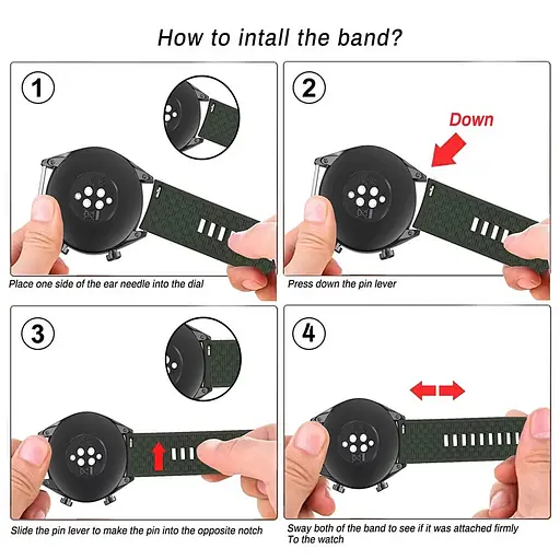 Ремінець силіконовий Tamister для годинника 22 мм Type D бірюзовий - фото 5