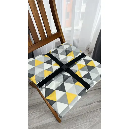 Водоотталкивающая подушка на стул Треугольный принт (2 шт.) - фото 8