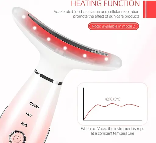 Терапическая палочка красного света 3 режима 45°C для подтяжки кожи и подтяжки шеи EMS - фото 3