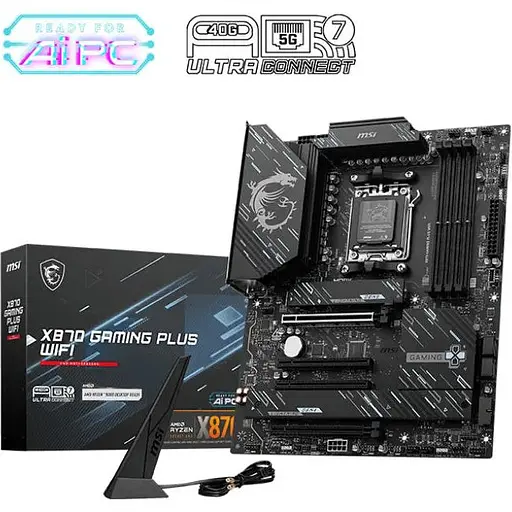 Материнська плата MSI X870 Gaming PLUS WIFI sAM5 X870 4xDDR5 M.2 HDMI WiFi BT ATX - фото 5