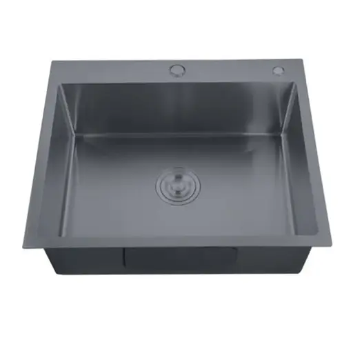 Кухонная мойка Zerix ZH5050-215 Nano-Black MX1582, Графит - фото 1