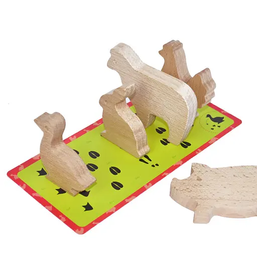 Дерев'яний ігровий набір Фігурки тварин Igroteco 900521 17 деталей - фото 9