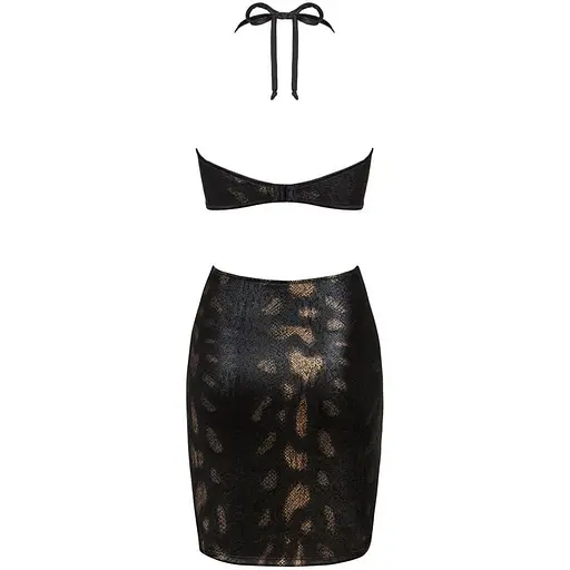 Сукня під зміїну шкіру Obsessive Vivianty dress чорна XS/S - фото 6