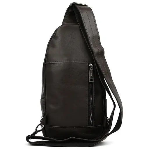 Модный рюкзак слинг на одну шлейку коричневый TARWA 17х7х33.5 см sum0028455 - фото 4