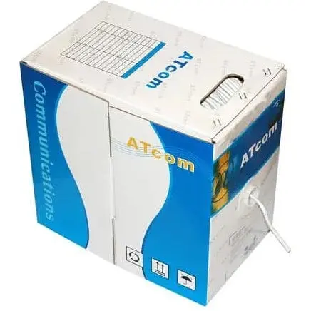 Кабель FTP CCA для внутрішньої прокладки 4x2x0.51 мм Atcom Standard бухта 305 м 6-а категорія (60510)