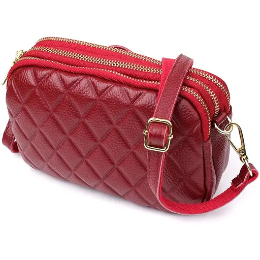 Сумка для женщин Vintage на три отделения из натуральной кожи 19х12х6.5 см sum0027533 - фото 1