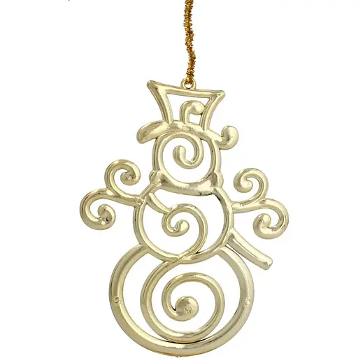 Прикраса-підвіска Chomik Олень, сніжинка, сніговик пластикова золотисті 3 шт. (BAI5874) - фото 3