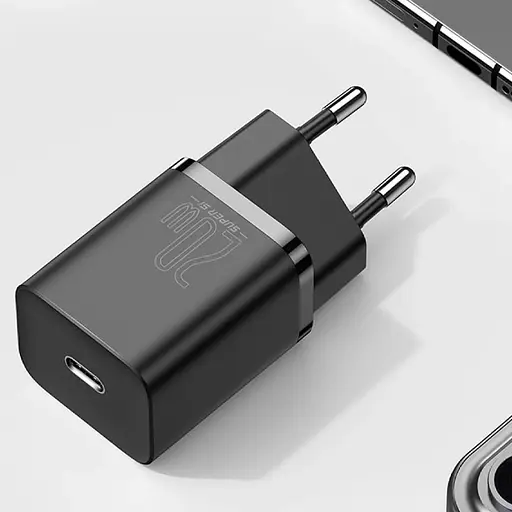 МЗП Baseus Super Si Quick Charger 20W (1USB-C) (CCSUP-B) Чорний - фото 2