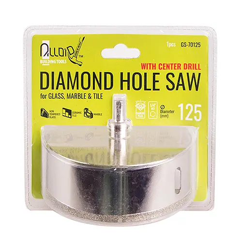 Свердло корончате Alloid Building Tools алмазне по склу та кераміці 125 мм з центрувальним свердлом (GS-70125) - фото 2