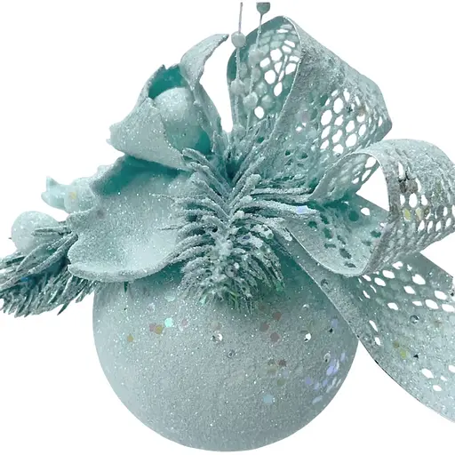 Набір новорічних куль із декором Dashuri 2 штуки по 10 см, атлантик 100126699