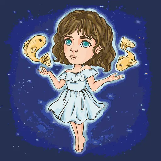 Картина по номерам "Знаки зодиака. Рыбы" ©VIKTORIA.GRO.ART 10099-AC 40х40 см